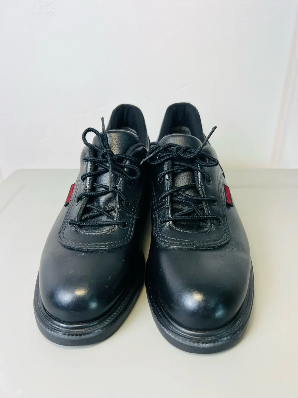 Redwing Black Leather Work Oxfords 7.5 D